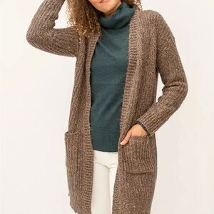 Mystree cabin knit Cardigan oversized sweater fall rustic color front pocket M